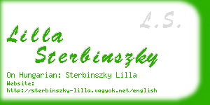 lilla sterbinszky business card